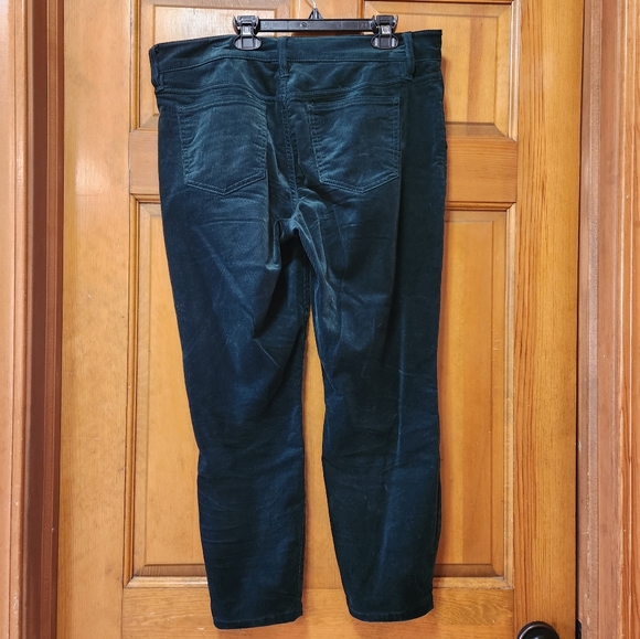 Market & Spruce Dark Green Corduroy Pants Women's Size 10 Petite, EUC - Picture 2 of 5